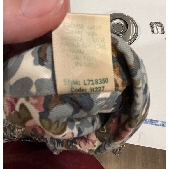 VTG LL Bean Cotton Floral Button Up Shirt 20 XXL Cottage Core Preppy Prairie - Picture 6 of 10